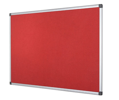 Bi-Office Maya Red Felt Noticeboard Aluminium Frame 1200x1200mm - FA3846170