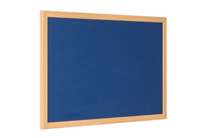 Bi-Office Earth-It Blue Felt Noticeboard Oak Wood Frame 600x900mm - FB0743233