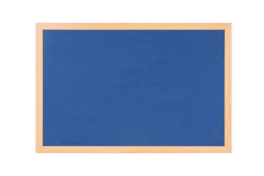Bi-Office Earth-It Blue Felt Noticeboard Oak Wood Frame 1200x900mm - FB1443233