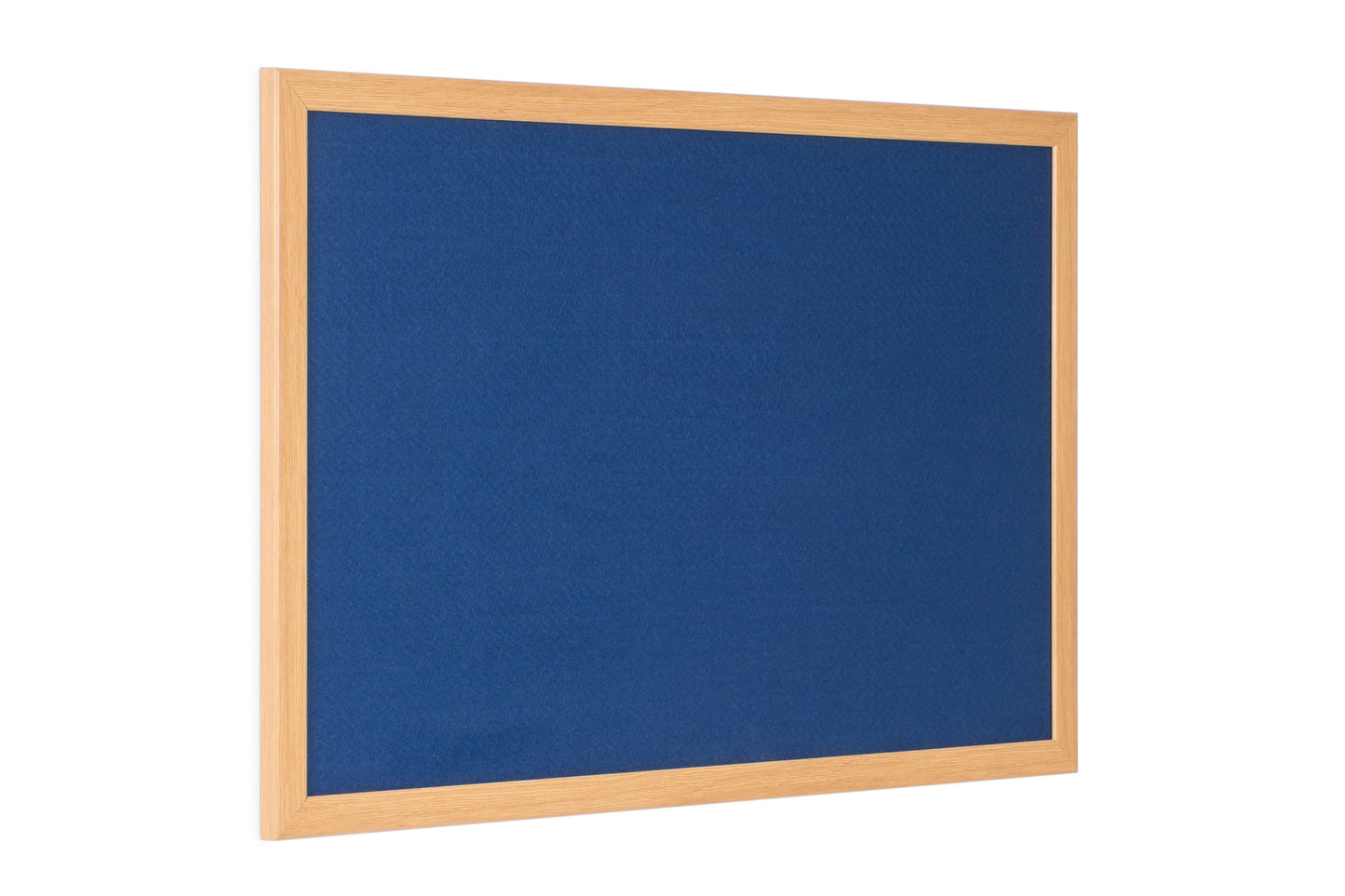 Bi-Office Earth-It Blue Felt Noticeboard Oak Wood Frame 1200x900mm - FB1443233