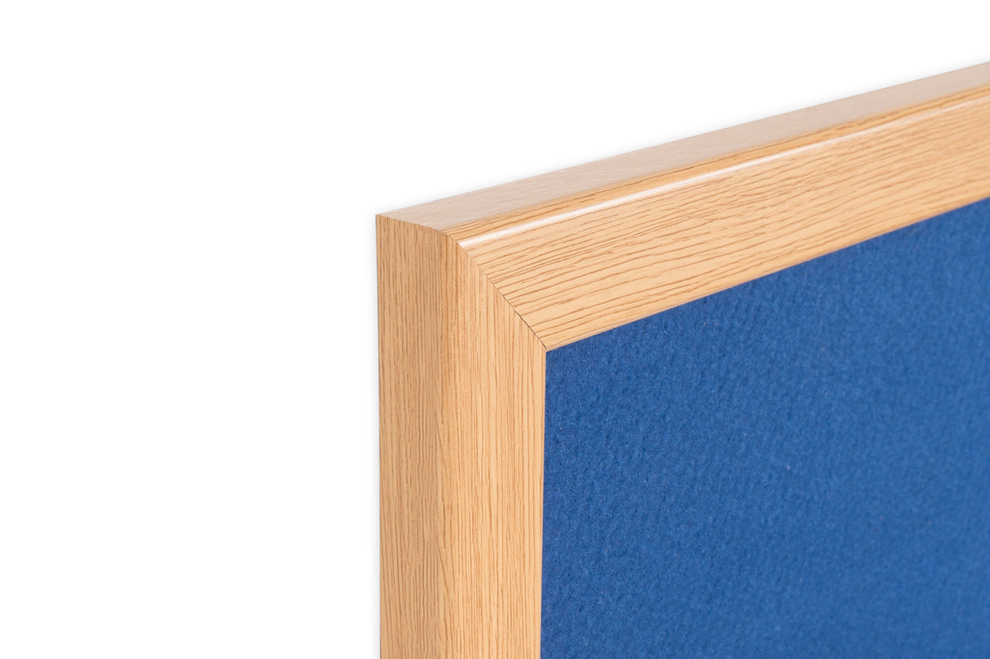 Bi-Office Earth-It Blue Felt Noticeboard Oak Wood Frame 1200x900mm - FB1443233