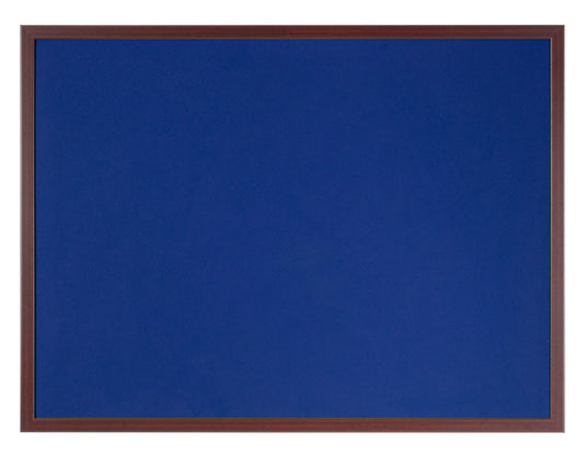 Bi-Office Earth-It Blue Felt Noticeboard Cherry Wood Frame 2400x1200mm - FB8643653