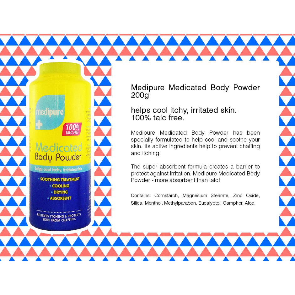 Medipure Medicated Talc Free Body Powder 200g