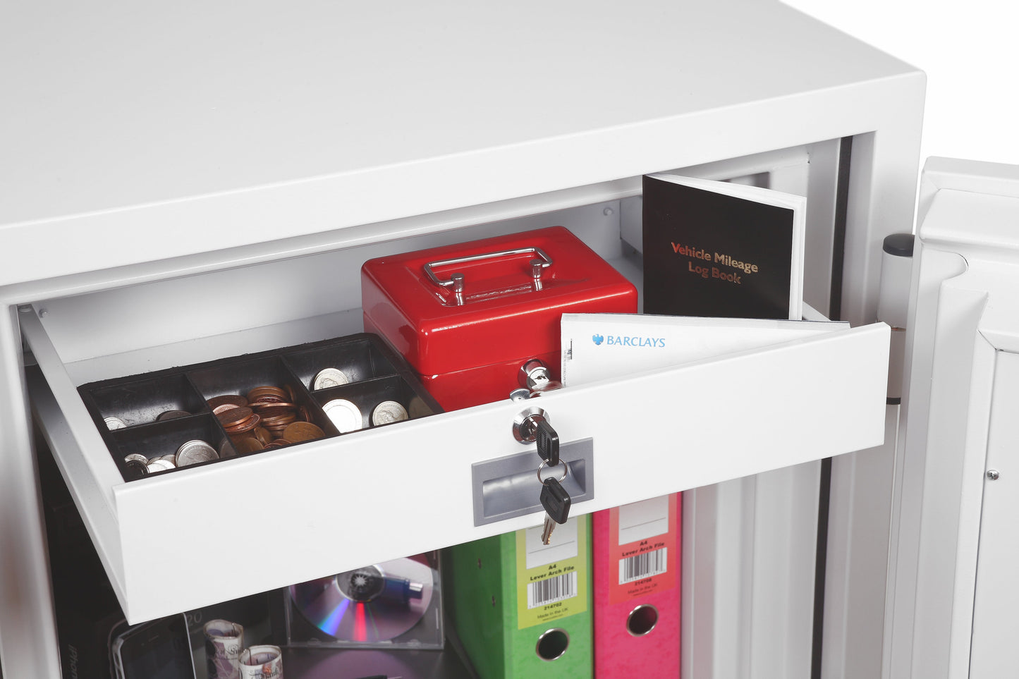 Phoenix Fire Fighter Size 1 Fire Safe Key Lock White FS0441K