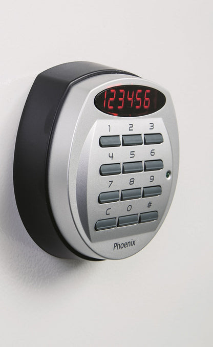 Phoenix Vertical Fire File 2 Drawer Filing Cabinet Elecronic Lock White FS2252E