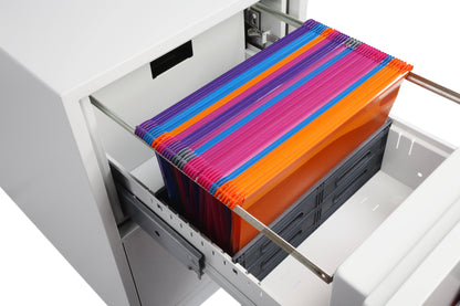 Phoenix Vertical Fire File 2 Drawer Filing Cabinet Elecronic Lock White FS2252E