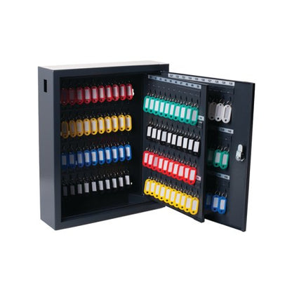 5 Star Deluxe Steel Key Cabinet 150 Key Capacity Dark Grey FS675176