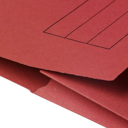 5 Star Recycled Half Flap Document Wallet A4 285gsm Capacity 32mm Red (Pack of 50) 913861