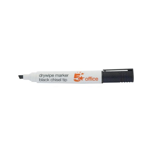 5 Star Drywipe Marker Chisel Tip Xylene/Toluene-free 2-5mm Line Wallet Assorted (Pack of 4) 938635