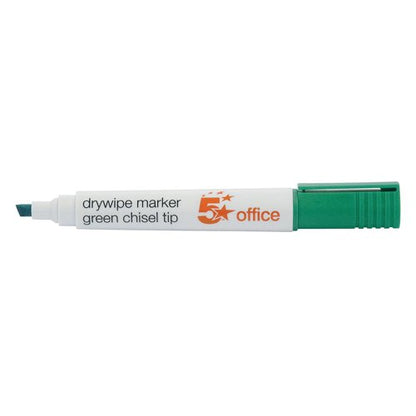 5 Star Drywipe Marker Chisel Tip Xylene/Toluene-free 2-5mm Line Wallet Assorted (Pack of 4) 938635