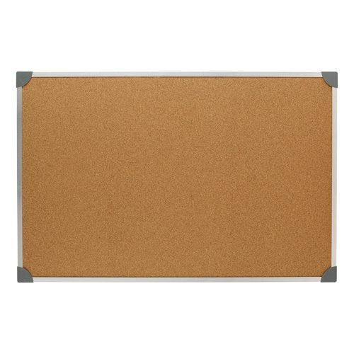 5 Star Cork Board with Wall Fixing Kit Aluminium Frame 900x600mm 940597