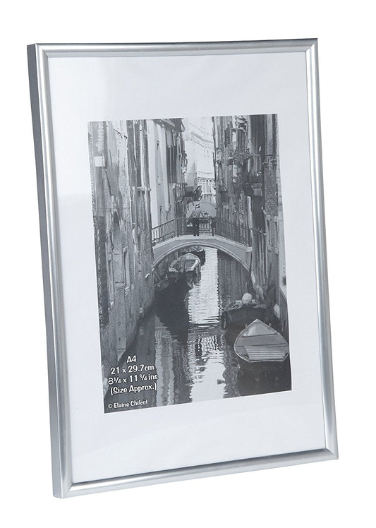 Photo Album Co Certificate/Photo Frame A4 Plastic Frame Plastic Front Silver - A4MARSIL-NG
