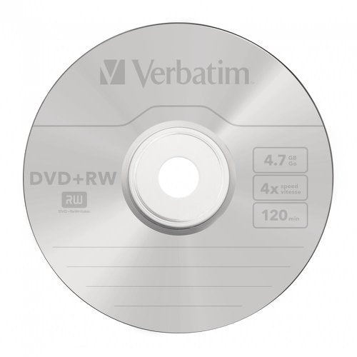 Verbatim DVD+RW Spindle 4x 4.7GB (Pack of 25) 43489