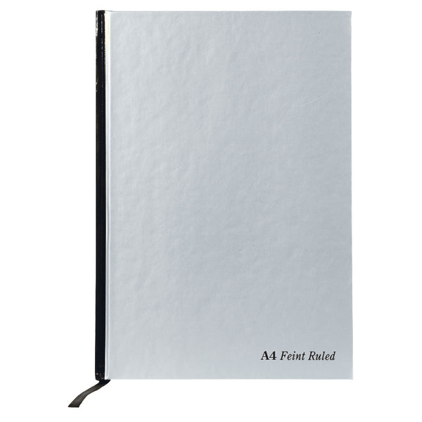 Pukka Pad A4 Casebound Hard Cover Notebook Ruled 192 Pages Silver (Pack 5) - RULA4
