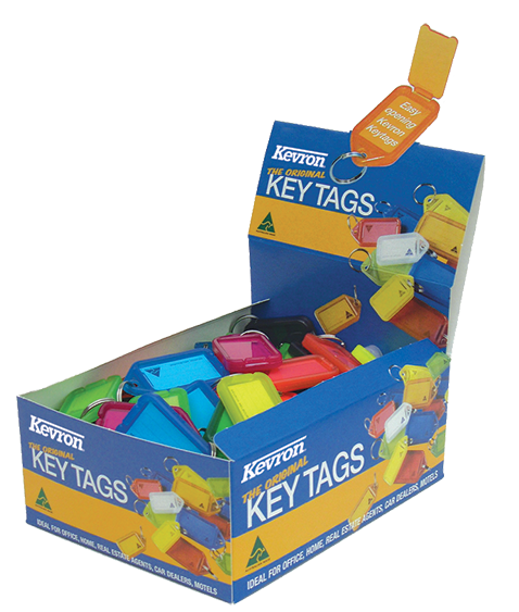 Kevron Plastic Clicktag Key Tag Assorted (Pack of 100) ID5AC100