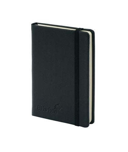Silvine Executive A6 Casebound Soft Feel Cover Notebook Ruled 160 Pages Black - 196BK