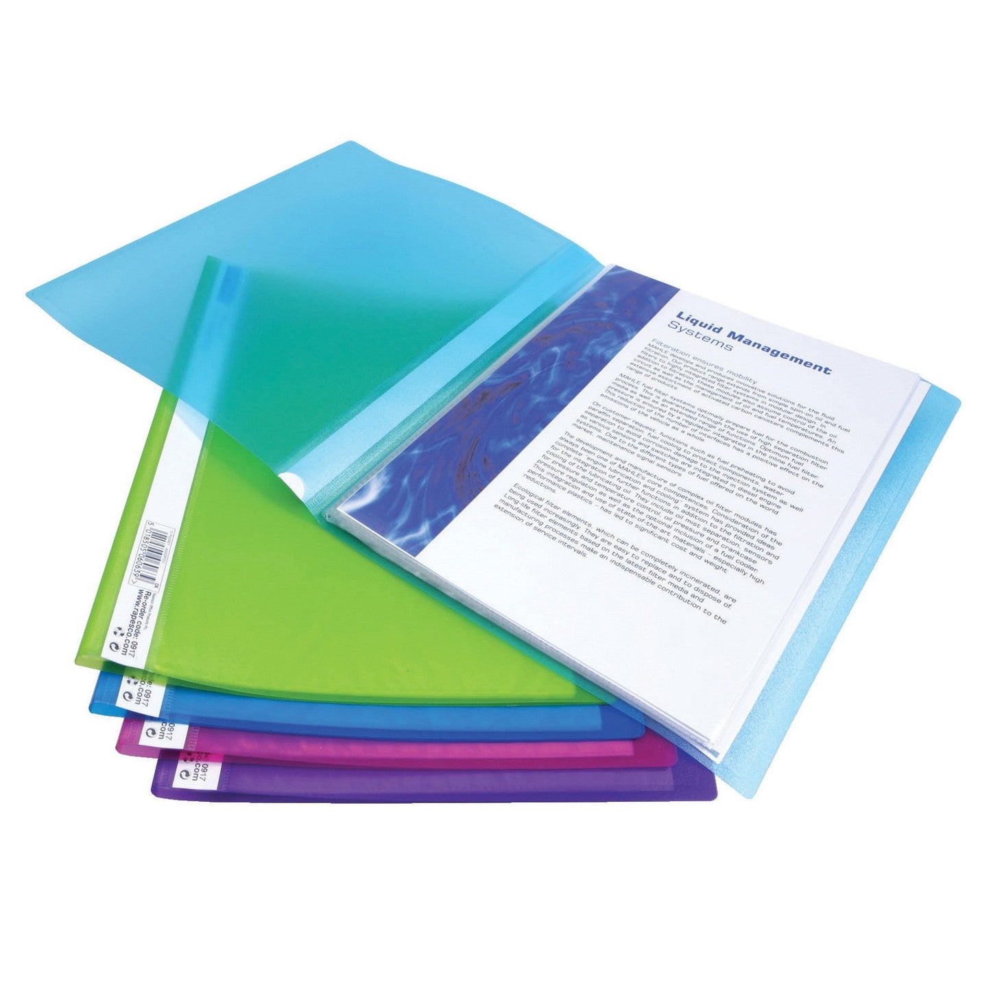 Rapesco A4 Flexi Display Book 40 Pocket Assorted Colours (Pack 10) - 917