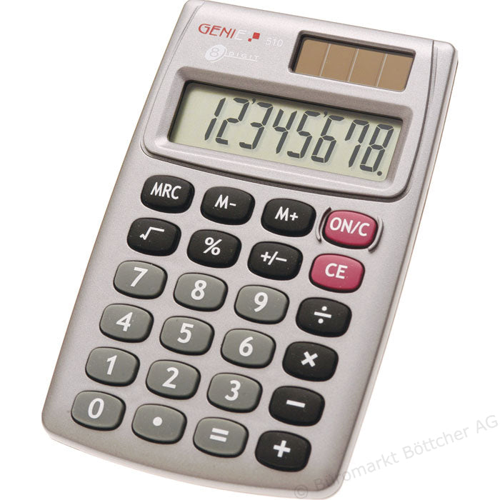 ValueX 510 8 Digit Pocket Calculator Grey - 10274