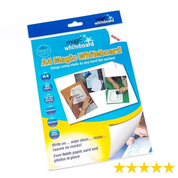 Magic Whiteboard Sheets A4 White 20 Sheets - A4MAGICWHITEBOARD001