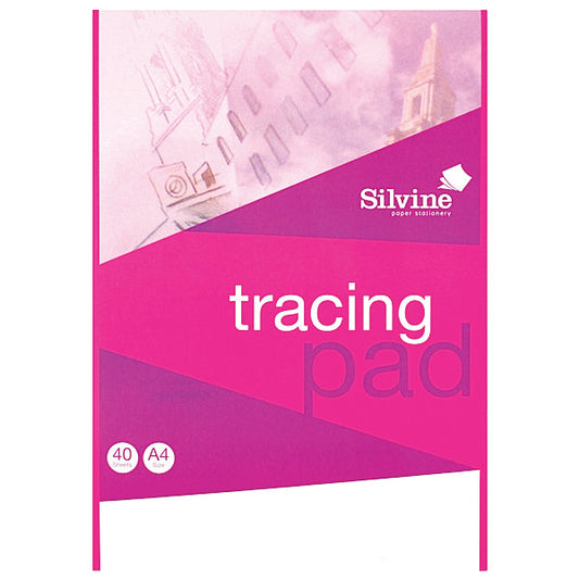 Silvine A4 Tracing Pad 63gsm 40 Sheets (Pack 6) - A4T