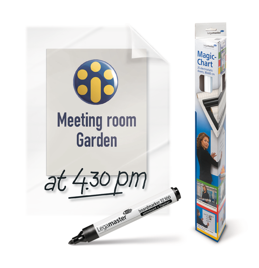 Legamaster Magic Chart Whiteboard Sheets 600x800mm Clear 25 Sheets per Roll - 7-159300