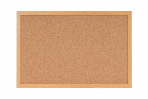 Bi-Office Earth-It Cork Noticeboard Oak Wood Frame 900x600mm - SF132001233