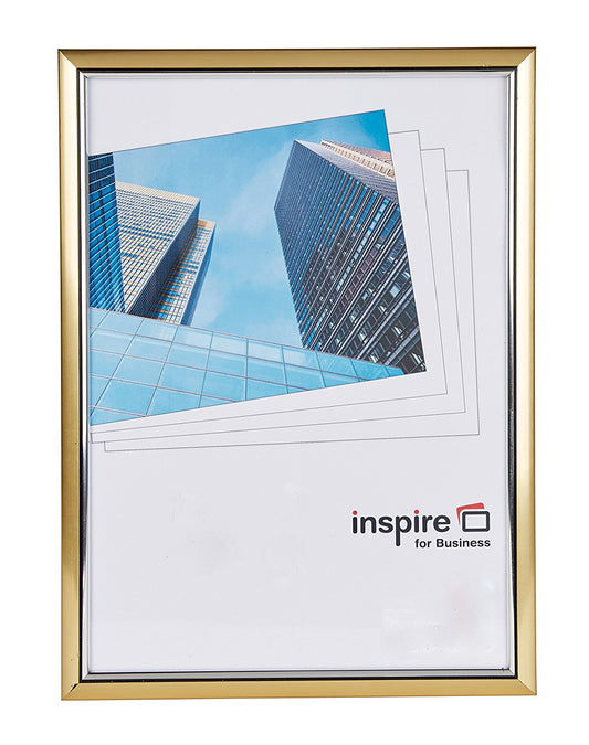 Photo Album Co Inspire For Business Certificate/Photo Frame A4 Plastic Frame Plastic Front Gold - EASA4GDP