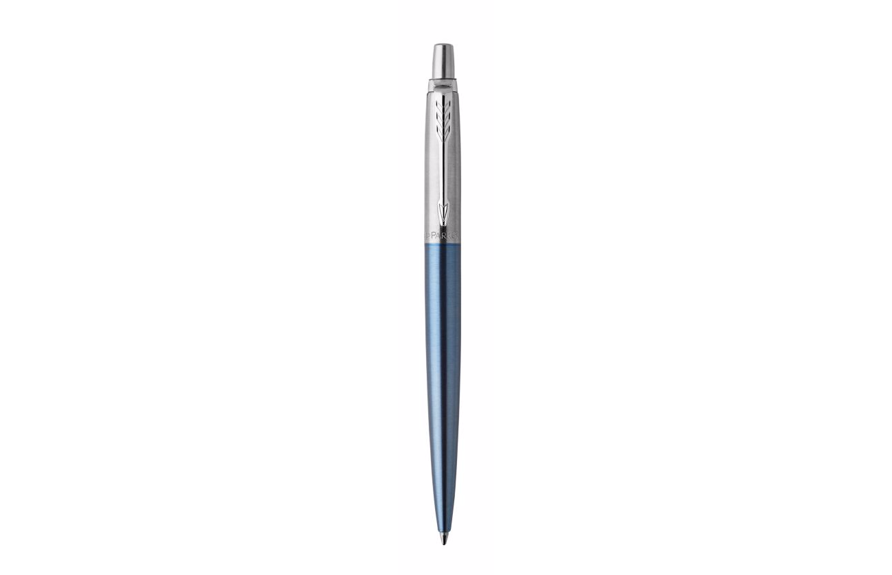 Parker Jotter Ballpoint Pen Waterloo Blue/Chrome Barrel Blue Ink Gift Box - 1953191