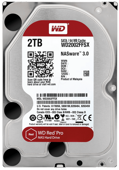 WD 2TB RED PRO 64MB 3.5 Inch SATA 6Gb