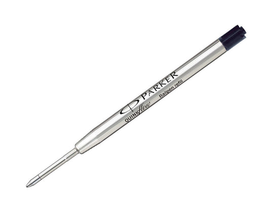 Parker Quink Flow Ballpoint Refill for Ballpoint Pens Medium Black (Pack 2) - 1950372