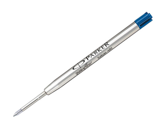 Parker Quink Flow Ballpoint Refill for Ballpoint Pens Medium Blue (Pack 2) - 1950373