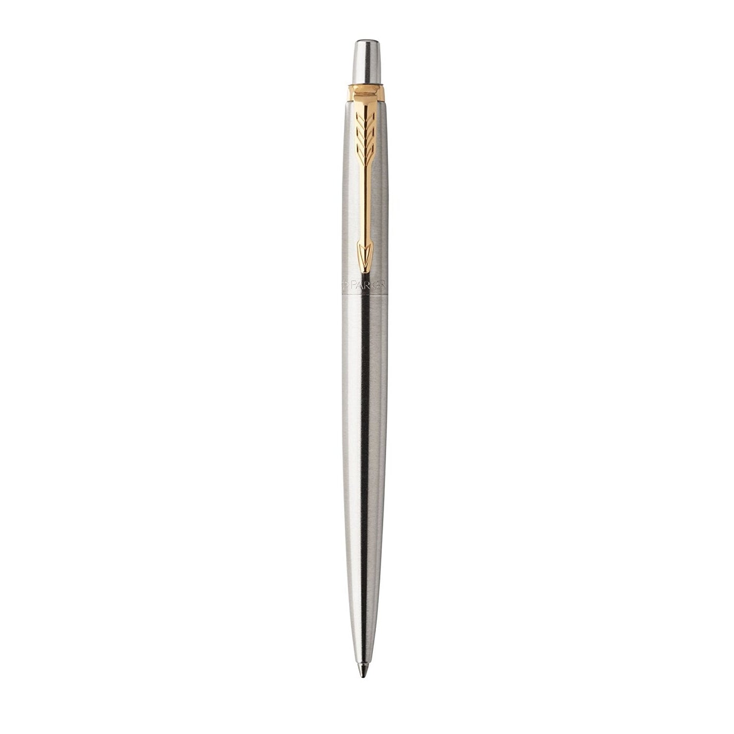 Parker Jotter Ballpoint Pen Stainless Steel/Gold Barrel Blue Ink - 1953206