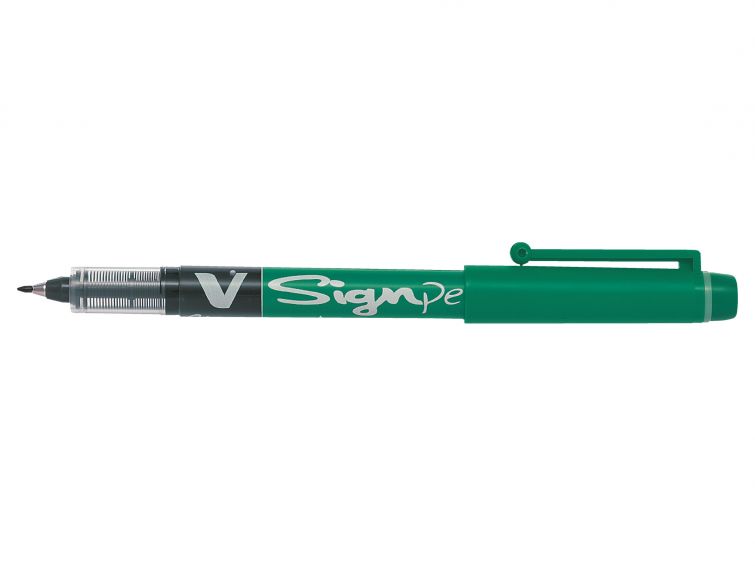 Pilot V Sign Liquid Ink Pen 2mm Tip 0.6mm Line Green (Pack 12) - 301101204