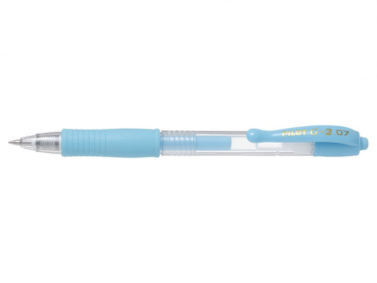 Pilot G-207 Retractable Gel Rollerball Pen 0.7mm Tip 0.39mm Line Pastel Blue (Pack 12) - 47101203