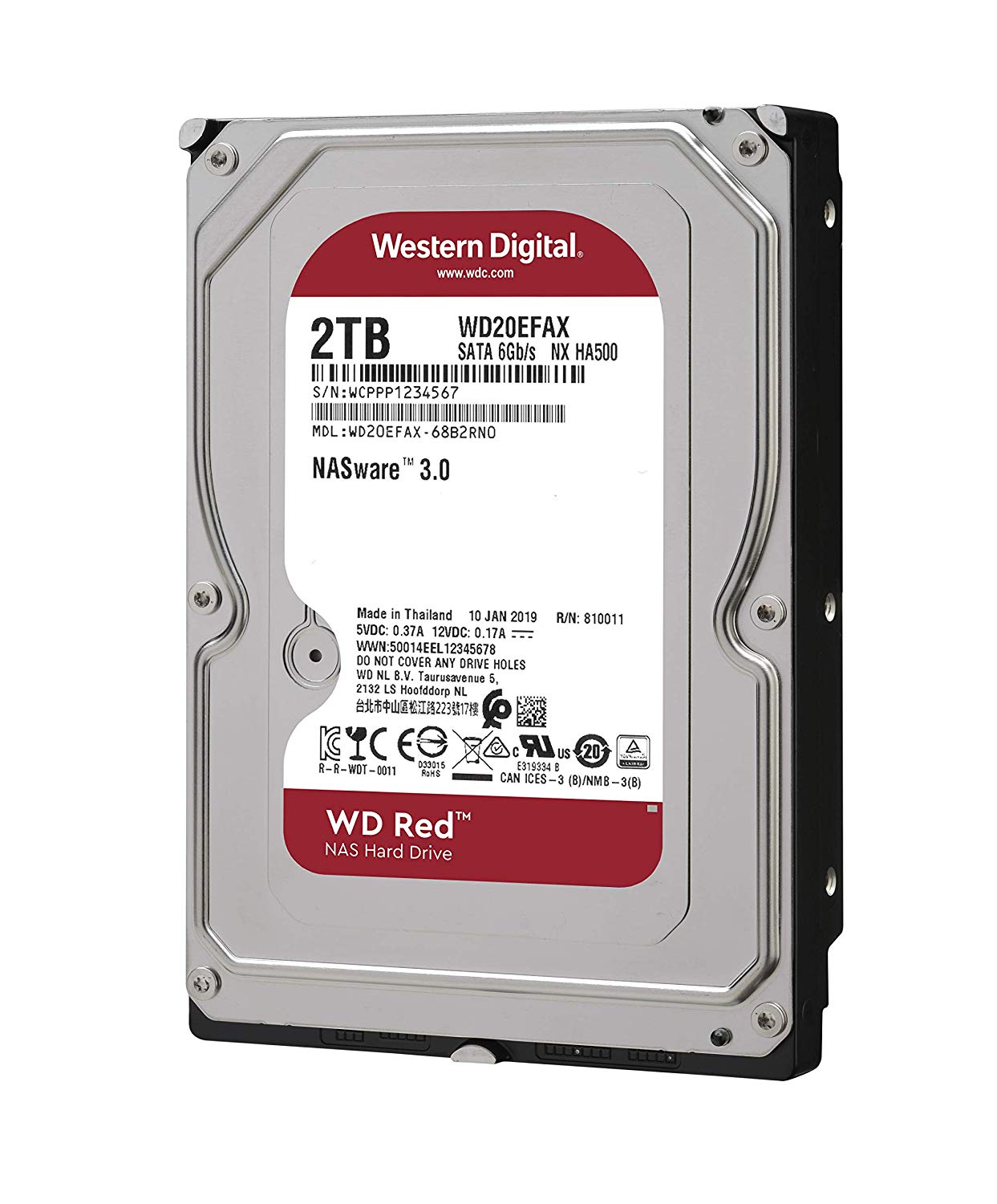 WD HDD Internal 2TB Red 54 SATA 3.5