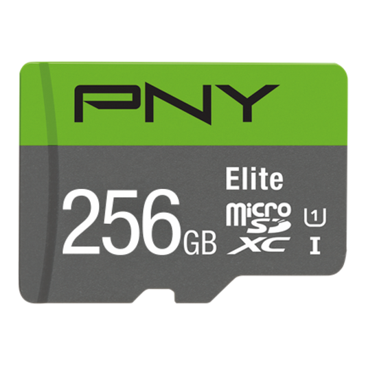 PNY 256GB Elite CL10 UHS1 MicroSDXC and AD