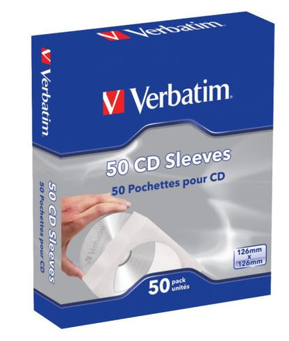 Verbatim CD/DVD Sleeves Paper (50 Pack) 49992