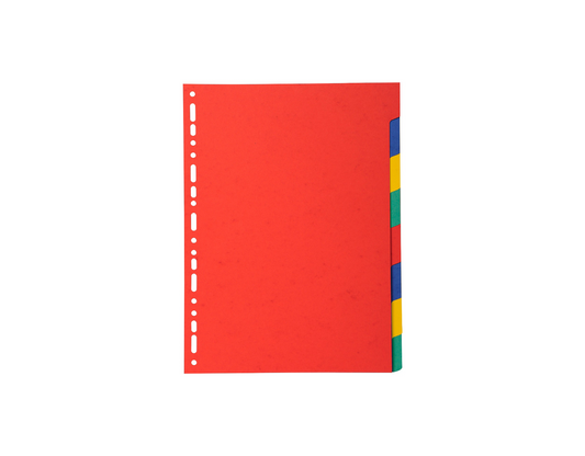 Exacompta Forever Recycled Divider 8 Part A4 220gsm Card Vivid Assorted Colours - 2008E