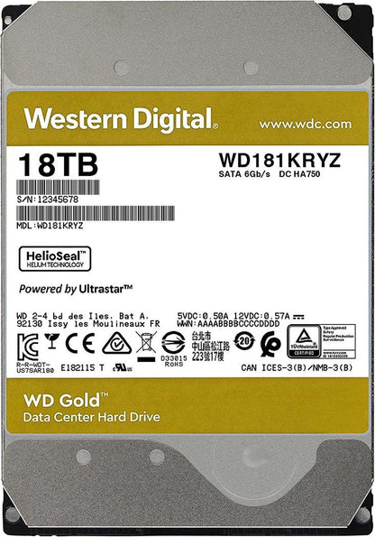 Western Digital Gold 3.5 Inch 18TB Serial ATA HDD