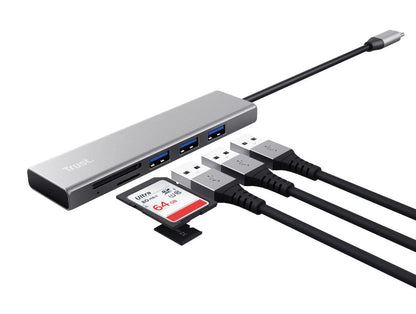 Trust Halyx Fast USB C Hub and Card Reader 104 Mbits Data Transfer Rate