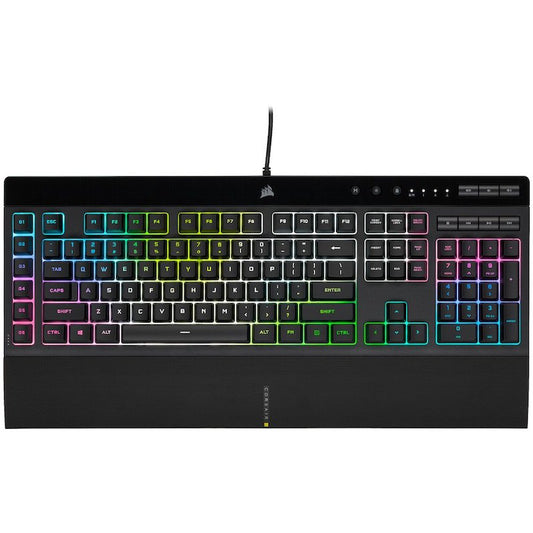 Corsair K55 RGB PRO XT Rubber Dome USB UK English Black Keyboard