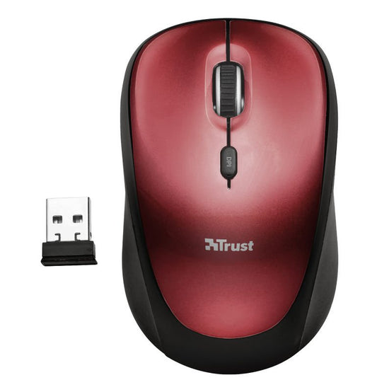 Trust Yvi 1600 DPI Wireless Optical Mouse Red