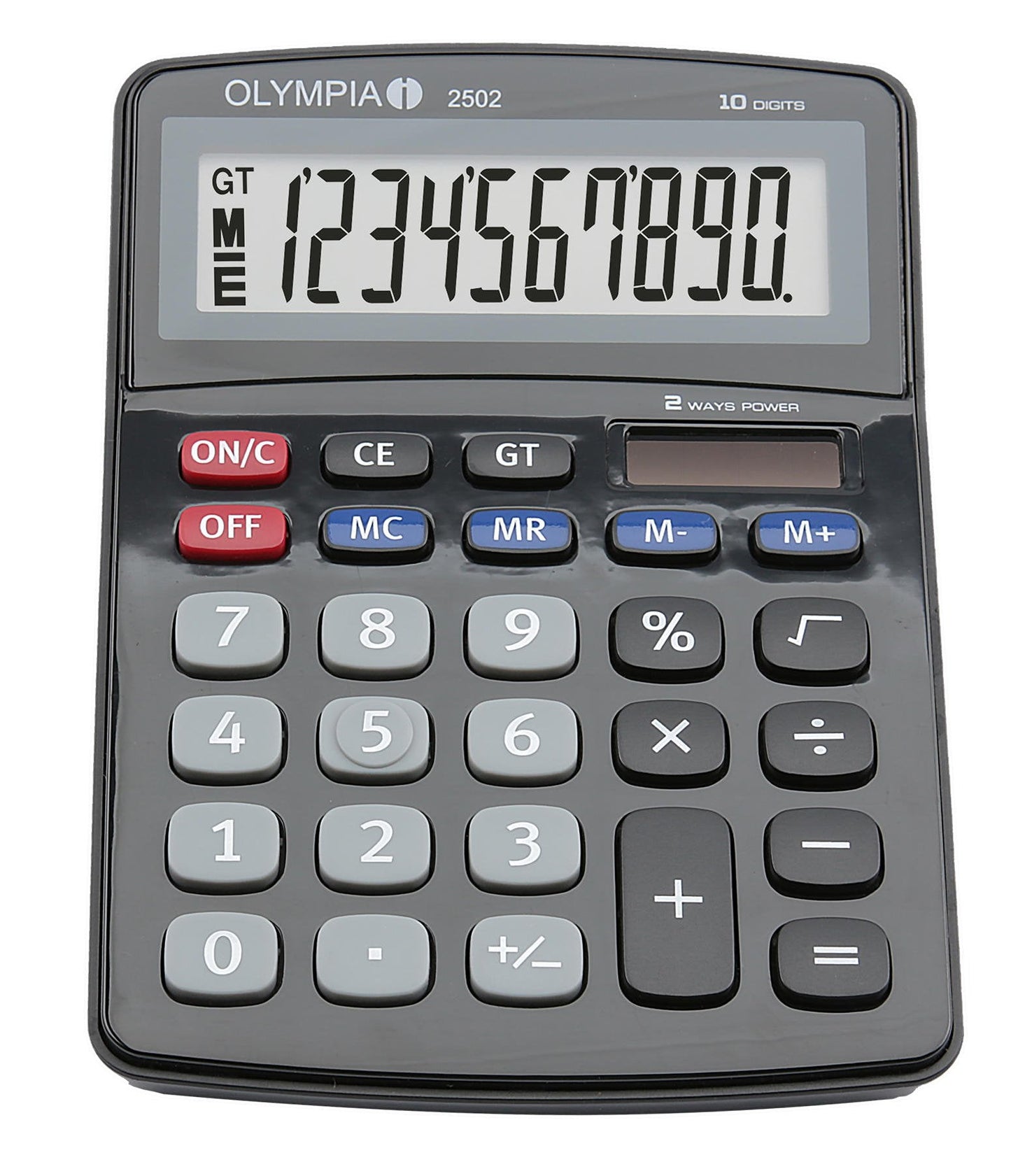 Olympia 2502 10 Digit Desk Calculator Black 40182