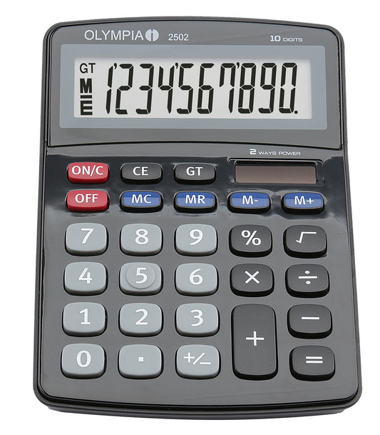 Olympia 2502 10 Digit Desk Calculator Black 40182