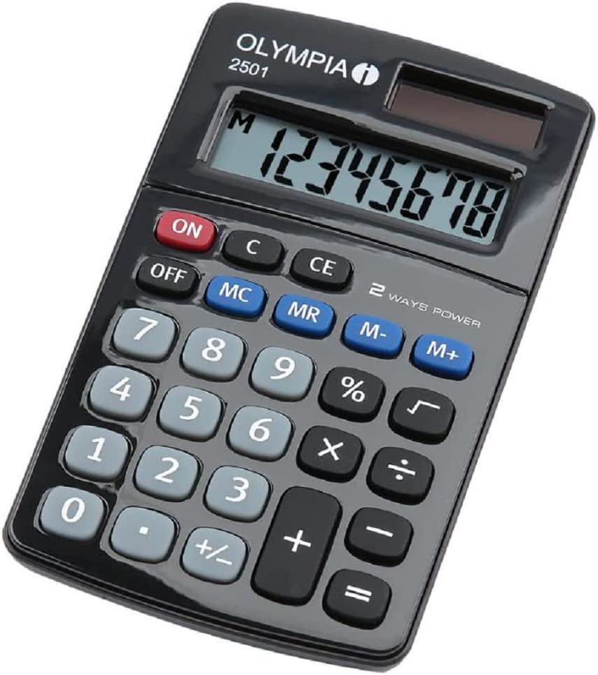 Olympia 2501 8 Digit Desk Calculator Black 40185