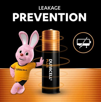 Duracell Plus AA Battery Alkaline 150% Extra Life Power Boost (Pack of 8) 5015223+