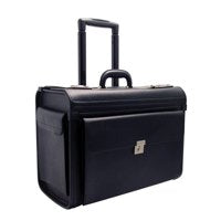 Masters Pilot Case Wheeled PVC Leather-look Telescopic Handle Black Ref 2179