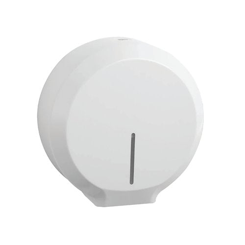 Essence Commercial Mini Jumbo Toilet Roll Dispenser White WR-ESS-MJUMBO-W