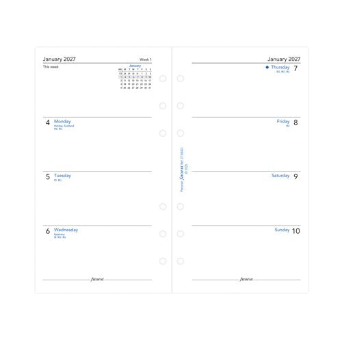 Filofax Refill Week To View Personal White 2027 27-68421
