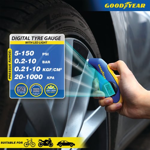 Goodyear Digital Tyre Pressure Gauge 900034